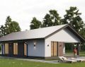 Кварцит с двускатной кровлей 82 м²