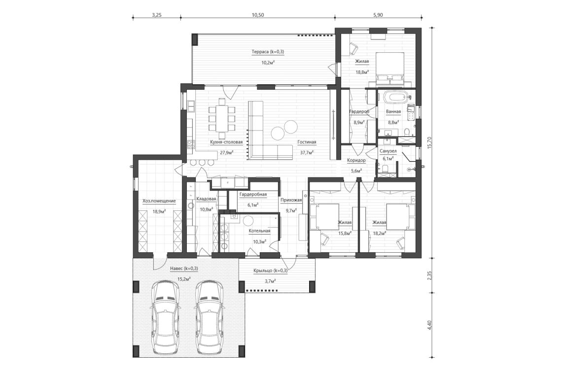 Клиентское решение 1 - 204 м²