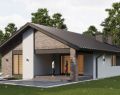Кварцит с двускатной кровлей 112 м²