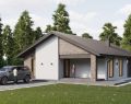 Кварцит с двускатной кровлей 112 м²